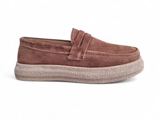 Mocasini piele intoarsa